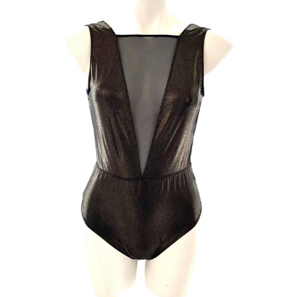 Victoria’s Secret Metallic Golden Bronze Deep V Plunge Body Suit New w Tags XS - Picture 9 of 9